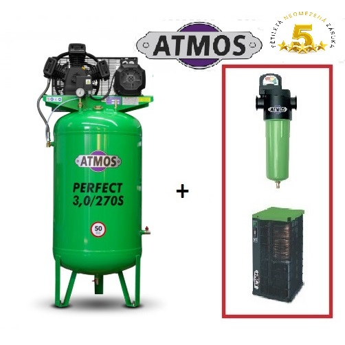 Compressor Atmos Perfect 3/270S SF ipari szűrő (F02) Kondenzációs szárító (AHD31)