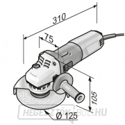 Flex sarokcsiszoló kiváló teljesítménnyel 125mm L15-11 1500W Előnézet 