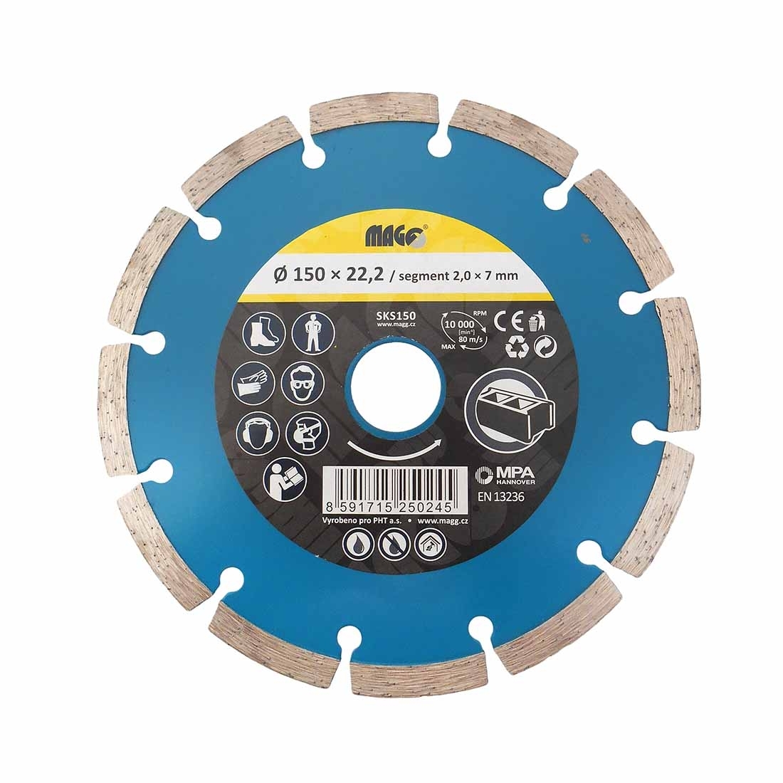 Szuper gyémánt szegmens tárcsa 150x22,2mm