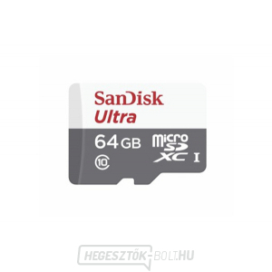 SANDISK SDSQUNS-064G-GN3MN micro SDHC 64 GB CL10 memóriakártya adapterrel gallery main image