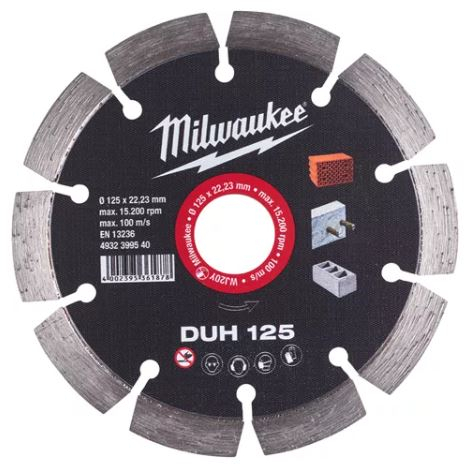 Milwaukee gyémántkerék DUH 125 x 22,2mm - 1db