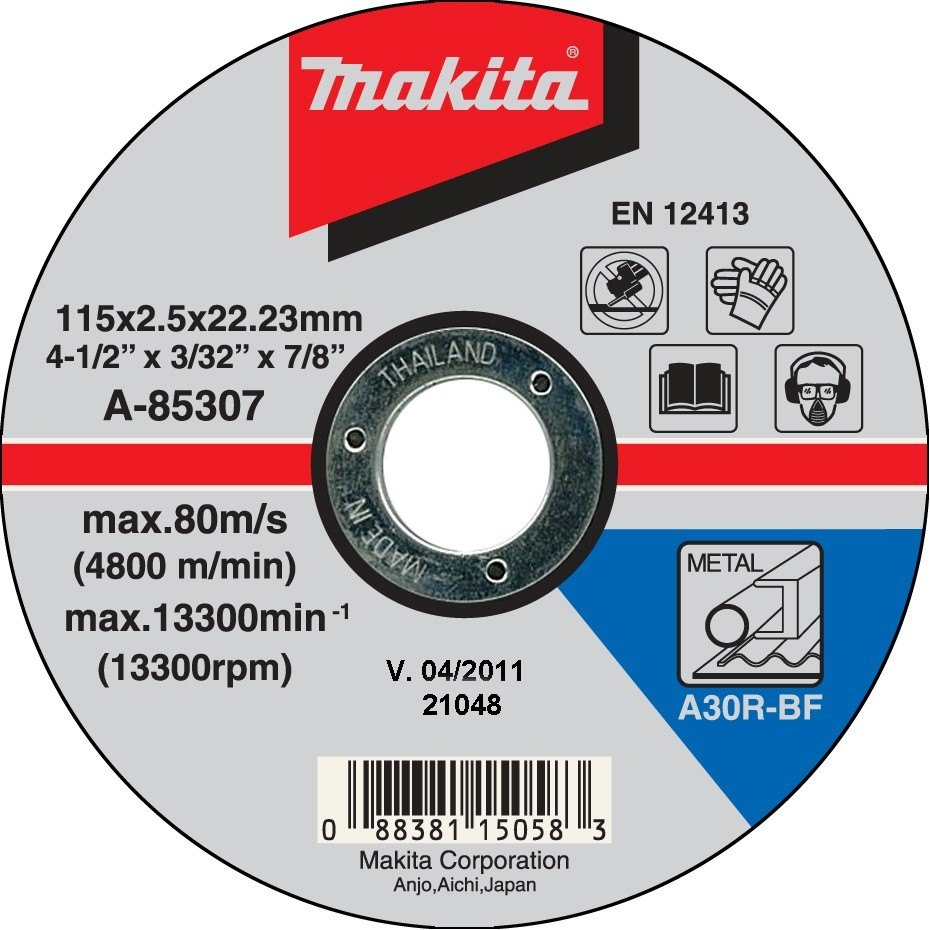 Makita acél vágókorong 230x2,5x22mm A-85335