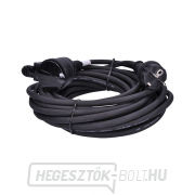 Solight hosszabbító kábel - csatlakozó, 1 csatlakozó, 10m, 3 x 1,5mm2, gumi, fekete Előnézet 