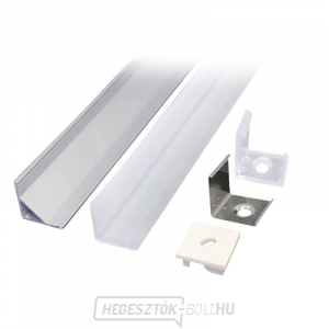 Solight alumínium profil LED szalagokhoz, sarok, 16x16mm, tejes diffúzor, 1m gallery main image