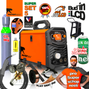 PANTERMAX MIG230LCD inverter MIG/TIG/MMA hegesztő + Búra + Piros. Szelep + huzal 5kg + Co2 palack tele + alváz + égő + kábelek + szep. Permet Előnézet 