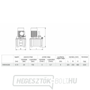 Lábbal működtetett elektromos hidraulikaszivattyú nyomásmérővel HHB-630E Előnézet 