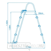 Lépcsők a medencékhez magasság 0,91/1,07 m - biztonság Előnézet 