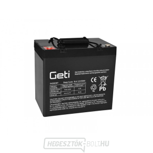 12V 55Ah Geti ólomakkumulátor elektromos motorok számára gallery main image