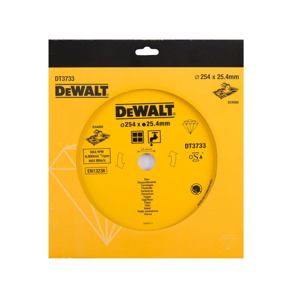 Dewalt gyémánt penge asztali vágóhoz kerámialapokhoz 254x25,4mm