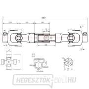 GEKO Csuklós tengely, 80 cm, 600 Nm Előnézet 