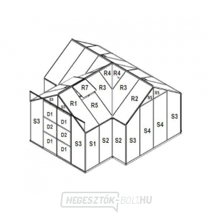 Csere üvegezés üvegházhoz VITAVIA SIRIUS PC 6 mm LG3049 LG3049 gallery main image