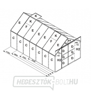 Csere üvegezés üvegházhoz VITAVIA URANUS 11500 PC 4 mm LG2543 gallery main image