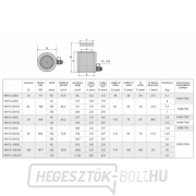 Univerzális, egyszeres működésű hidraulikus henger HHYG-50150 Előnézet 