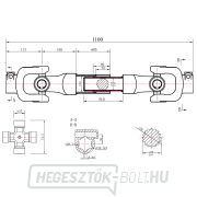 Csuklós tengely, 110 cm, 600 Nm GEKO Előnézet 