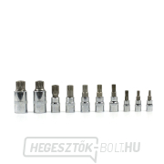 GEKO Torx csatlakozófej 1/4”, 3/8”, 1/2”, M4-M18, 10 db-os készlet Előnézet 