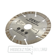 GEKO turbószegmenses gyémánt vágótárcsa, 125x10x22mm  Előnézet 