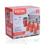 7 db-os EXTOL PREMIUM gyémántfúró készlet, O 6-8-10-12-14-20-35mm, menet M14 Előnézet 