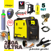 KOWAX GeniMig®240DP LCD + zseblámpa + burkolat + szelep + alváz + Co2 palack + spray + 5 kg vezeték + kábelek  Előnézet 