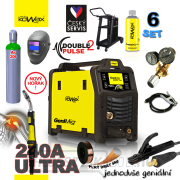 KOWAX GeniMig®240DP LCD + zseblámpa + burkolat + szelep + alváz + argonpalack + spray + 5 kg vezeték + kábelek Előnézet 