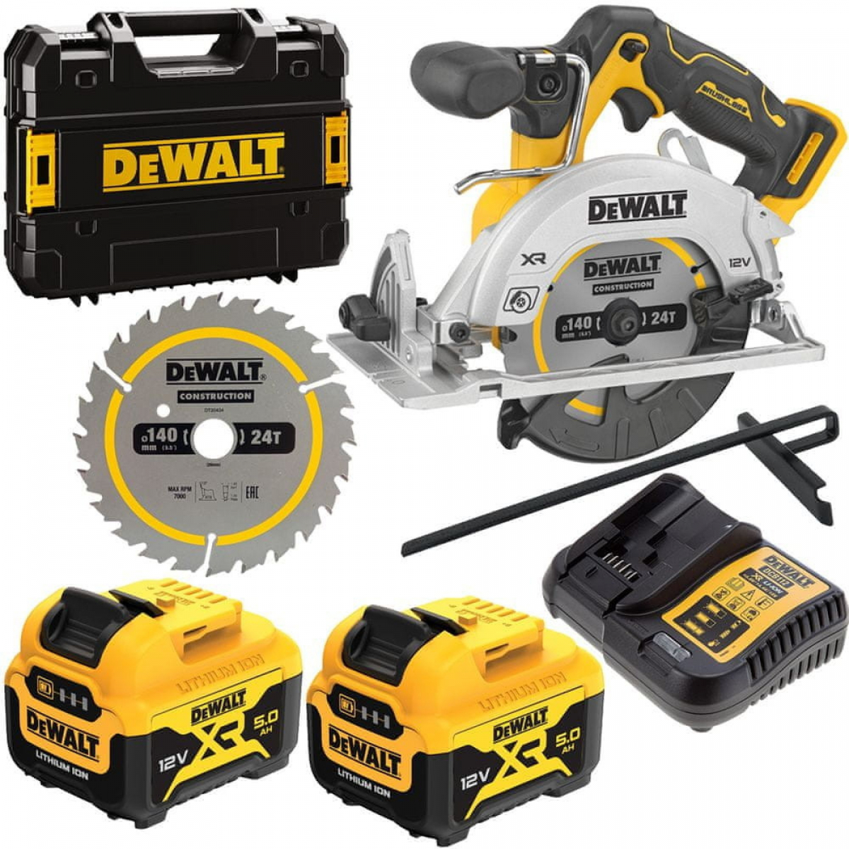 Akkus körfűrész DEWALT DCS512P212V