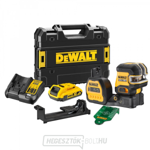 Akkumulátoros zöld keresztlézer 5 ponttal 12/18 V (akkumulátor és töltő nélkül) DEWALT DCE825D1G18 gallery main image