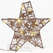Solight karácsonyi csillag csillogás, arany, fém, 14x LED, 2x AA gallery main image