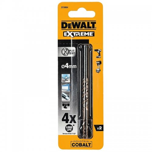 HSS-E COBALT 4,0x75mm (2db) DeWALT DT4904