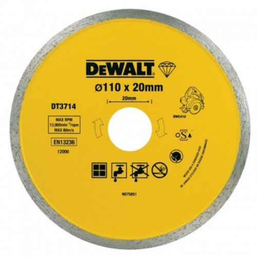 Dia penge a DWC410 csempevágóhoz 110x20mm-es csempék vágásához DeWALT DT3714