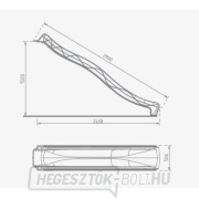 Csúszda vízcsatlakozással piros 2,9 m Előnézet 