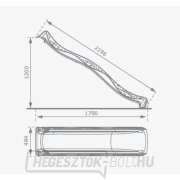 Csúszda vízcsatlakozással piros 2,20 m Előnézet 