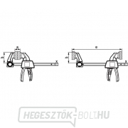 Bessey EZL45-8 egykezes szorító (450/80 mm) Előnézet 