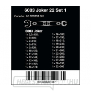 Wera 020232 Csavarkulcsok 5,5 ÷ 32 mm 6003 Joker 22 Set 1 (22 darabos készlet) Előnézet 