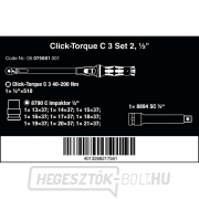 Wera 075681 Click-Torque nyomatékkulcs C 3 Set 2 1/2"-os racsnival (40 ÷ 200 Nm) Készlet betonba csavarozáshoz. Előnézet 