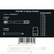 Wera 005530 Zyklop Comfort 3/8" racsni 8 ÷ 24 mm-es dugókulccsal, 8100 SB 12 (16 részes készlet) Előnézet 