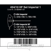 Wera 023451 Hex-Plus dugókulcskulcsok T-markolattal 454/10 HF készlet Imperial 1 - inch (12 darabos készlet tartási funkcióval) Előnézet 