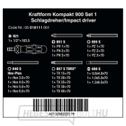 Wera 018110 ütvecsavarozók 1/4" Kraftform Plus 900 1. készlet (19 darabos készlet) Előnézet 