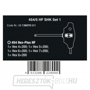 Wera 136070 Hex-Plus keresztmarkolatú csavarhúzók 454/5 HF SHK 1. készlet (5 darabos készlet) Előnézet 