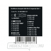 Wera 051065 Bit-tartó Kraftform Kompakt 838 RA S Imperial 1. szett bitekkel (14 részes készlet) Előnézet 
