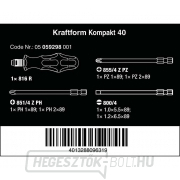 Wera 059298 Csavarhúzó, cserélhető pengék Kraftform Kompakt 40 (7 részes készlet) Előnézet 