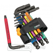 Wera 022641 Inbus dugókulcsok 950/9 Hex-Plus Multicolour Imperial 3 inch, BlackLaser (9 darabos készlet) Előnézet 