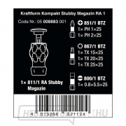 Wera 008883 racsnis csavarhúzó Kraftform Kompakt Stubby Magazin RA 1 (6 darabos készlet) Előnézet 