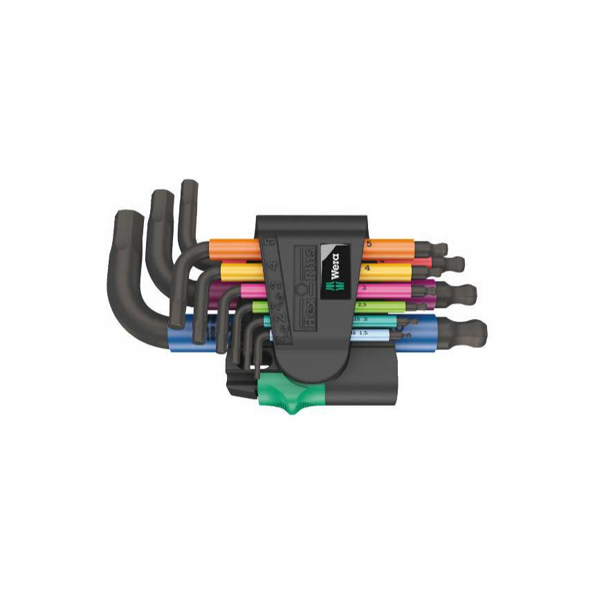 Wera 133164 Inbus dugókulcsok 950/9 Hex-Plus Multicolour 2. Blacklaser SPKS (9 darabos készlet)