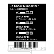 Wera 057695 Bits Bit-Check 6 Impaktor 1 (6 darabos készlet) Előnézet 