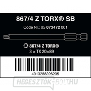 Wera 073472 Csavarhúzóhegyek 1/4" Torx TX 20 867/4 Z SB (3 db) Előnézet 