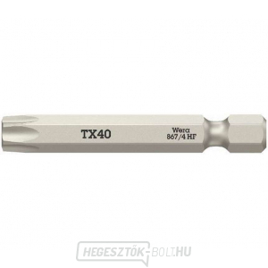 Wera 060511 Csavarhúzóhegy 1/4" TX 40 867/4 Torx® HF 1/4" TX 40 867/4 Torx® HF tartási funkcióval gallery main image