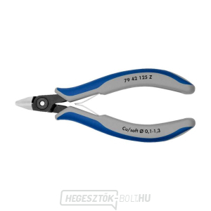 Precíziós oldalvágók elektronikához 125 mm Knipex 79 42 125 Z - polírozott fej, többkomponensű hüvelyek gallery main image