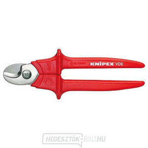 Kábelolló 260 mm KNIPEX 95 06 260 - 1000V. Krómozott, többkomponensű VDE hüvelyek gallery main image