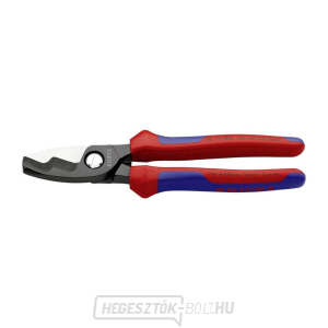 Kábelolló 200 mm KNIPEX 95 12 200 - csiszolt fej, többkomponensű hüvelyek gallery main image