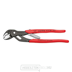 SmartGrip 250 mm-es fogó automatikus beállítással. Knipex 85 01 250 - DIN ISO 8976 - polírozott fej, műanyag markolatokkal gallery main image