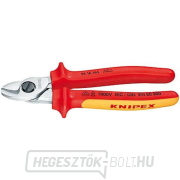 Kábelolló 165 mm VDE. KNIPEX 95 16 165 - krómozott, többkomponensű hüvelyek Előnézet 